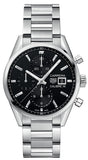 Tag Heuer Carrera Automatic Chronograph Black Dial Silver Steel Strap Watch for Men - CBK2110.BA0715 Authentic Buy Shop Now