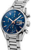 Tag Heuer Carrera Automatic Chronograph Blue Dial Silver Steel Strap Watch for Men - CBK2115.BA0715 Authentic Buy Shop Now