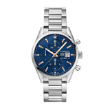Tag Heuer Carrera Automatic Chronograph Blue Dial Silver Steel Strap Watch for Men - CBK2115.BA0715 Authentic Buy Shop Now