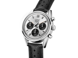 Tag Heuer Carrera Chronograph 60th Anniversary Silver Dial Black Leather Strap Watch for Men - CBK221H.FC8317 Authentic Buy Shop Now