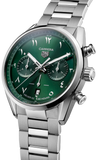 Tag Heuer Carrera Automatic Chronograph Limited Edition Green Dial Silver Steel Strap Watch for Men - CBN2014.EB0240 Authentic Buy Shop Now