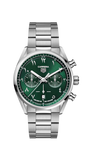Tag Heuer Carrera Automatic Chronograph Limited Edition Green Dial Silver Steel Strap Watch for Men - CBN2014.EB0240 Authentic Buy Shop Now