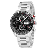 Tag Heuer Carrera Chronograph Black Dial Silver Steel Strap Watch for Men - CBN2A1AA.BA0643 Authentic Buy Shop Now