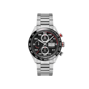 Tag Heuer Carrera Chronograph Black Dial Silver Steel Strap Watch for Men - CBN2A1AA.BA0643 Authentic Buy Shop Now
