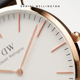 Daniel Wellington Petite Reading White Dial Black Leather Strap Watch For Women - DW00100173 Authentic Buy Shop Now