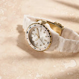 Fossil FB-01 Analog White Dial White Ceramic Strap Watch for Women - CE1107 Authentic Buy Shop Now