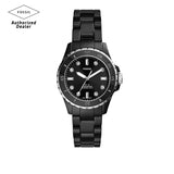 Fossil FB-01 Three-Hand Black Dial Black Ceramic Strap Watch for Women - CE1108 Authentic Buy Shop Now