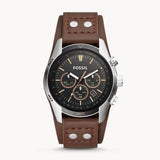 Fossil Coachman Chronograph Black Dial Brown Leather Strap Watch for Men - CH2891 Authentic Buy Shop Now