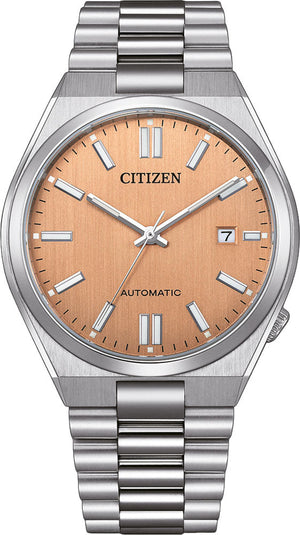 Citizen Tsuyosa Automatic Salmon Orange Dial Silver Steel Strap Watch For Men - NJ0159-86Z Authentic Buy Shop Now