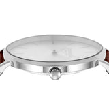 Coach Charles Silver Dial Brown Leather Strap Watch for Men - 14602152 Authentic Buy Shop Now