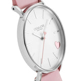 Coach Perry Silver Dial Pink Leather Strap Watch for Women - 14503516 Authentic Buy Shop Now
