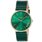 Coach Green Dial Green Leather Strap Watch for Women - 14503383 Authentic Buy Shop Now