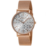 Coach Perry Silver Dial Rose Gold Mesh Bracelet Watch for Women - 14503386 Authentic Buy Shop Now
