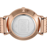 Coach Perry Silver Dial Rose Gold Mesh Bracelet Watch for Women - 14503386 Authentic Buy Shop Now