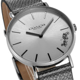 Coach Perry White Dial Grey Leather Strap Watch for Women - 14503155 Authentic Buy Shop Now