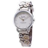 Coach Delancey White Dial Floral White Leather Strap Watch for Women - 14502760 Authentic Buy Shop Now