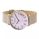 Coach Perry Mother of Pearl Dial Light Grey Leather Strap Watch for Women - 14503245 Authentic Buy Shop Now