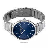 Coach Charles Blue Dial Silver Steel Strap Watch for Men - 14602429 Authentic Buy Shop Now