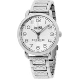 Coach Delancey White Dial Silver Steel Strap Watch for Women - 14502495 Authentic Buy Shop Now