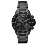 Emporio Armani Diver Chronograph Black Dial Black Steel Strap Watch For Men - AR11363 Authentic Buy Shop Now