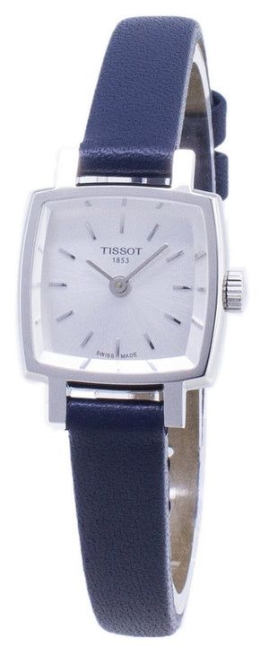 Tissot Lovely Square Silver Dial Blue Leather Strap Watch For Women - T058.109.16.031.00 Authentic Buy Shop Now