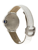 Cartier Ballon Bleu De Cartier Silver Dial White Leather Strap Watch for Women - W6920086 Authentic Buy Shop Now