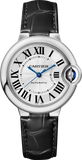 Cartier Ballon Bleu de Cartier Silver Dial Black Leather Strap Watch for Men - WSBB0026 Authentic Buy Shop Now