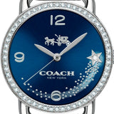 Coach Delancey Navy Blue Dial Blue Leather Strap Watch for Women - 14502668 Authentic Buy Shop Now