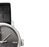 Calvin Klein Grey Dial Black Leather Strap Watch for Women - K2Y2Y1CU Authentic Buy Shop Now