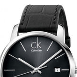 Calvin Klein City Quartz Black Dial Black Leather Strap Watch for Men - K2G2G1C3 Authentic Buy Shop Now