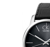Calvin Klein City Quartz Black Dial Black Leather Strap Watch for Men - K2G2G1C3 Authentic Buy Shop Now