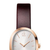 Calvin Klein Incentive White Dial Brown Leather Strap Watch for Women - K3P236G6 Authentic Buy Shop Now