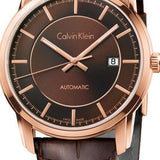 Calvin Klein Infinity Brown Dial Brown Leather Strap Watch for Men - K5S346GK Authentic Buy Shop Now