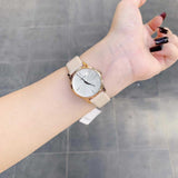Calvin Klein City Silver Dial White Leather Strap Watch for Women - K2G236X6 Authentic Buy Shop Now