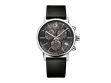 Calvin Klein Post Minimal Chronograph Black Dial Black Leather Strap Watch for Men - K7627107 Authentic Buy Shop Now