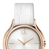 Calvin Klein Skirt White Dial White Leather Strap Watch for Women - K2U236K6 Authentic Buy Shop Now