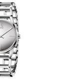 Calvin Klein Stately Silver Dial Silver Steel Strap Watch for Women - K3G23128 Authentic Buy Shop Now