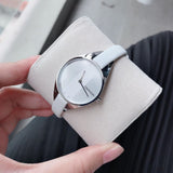 Calvin Klein Rebel Grey Dial Grey Leather Strap Watch for Women - K8P231Q4 Authentic Buy Shop Now