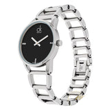 Calvin Klein Stately Black Dial Silver Steel Strap Watch for Women - K3G2312S Authentic Buy Shop Now