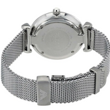 Emporio Armani Gianni T-Bar Quartz Mother of Pearl Dial Silver Mesh Bracelet Watch For Women - AR11319 Authentic Buy Shop Now