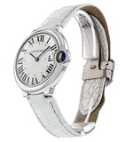 Cartier Ballon Bleu de Cartier Silver Dial White Leather Strap Watch for Women - W6920087 Authentic Buy Shop Now