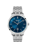 Hugo Boss Officer Chronograph Blue Dial Silver Steel Strap Watch for Men - 1513615 Authentic Buy Shop Now