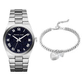 Michael Kors Channing Midnight Blue Dial Silver Steel Strap Watch for Women - MK6113 Authentic Buy Shop Now