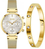 Hugo Boss Flawless White Dial Gold Mesh Bracelet Watch for Women - 1502552 Authentic Buy Shop Now