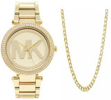 Michael Kors Parker Diamonds Gold Dial Gold Steel Strap Watch for Women - MK5784 Authentic Buy Shop Now