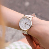 Tommy Hilfiger Brooklyn Quartz White Dial White Leather Strap Watch for Women - 1782018 Authentic Buy Shop Now
