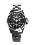 Chanel J12 Diamonds Black Dial Black Steel Strap Watch for Women - J12 H2569 Authentic Buy Shop Now