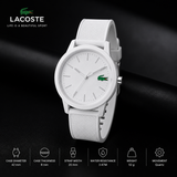 Lacoste 12.12 White Dial White Silicon Strap Watch for Men - 2010984 Authentic Buy Shop Now