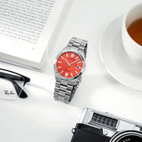 Citizen x Pantone Automatic Blazing Red Dial Silver Steel Strap Watch For Men - NJ0158-89W Authentic Buy Shop Now