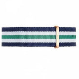 Daniel Wellington Classic Nottingham White Dial Two Tone NATO Strap Watch For Men - 0108DW Authentic Buy Shop Now